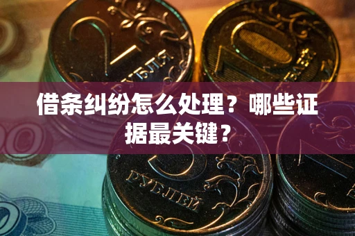 北京借条纠纷怎么处理？哪些证据最关键？