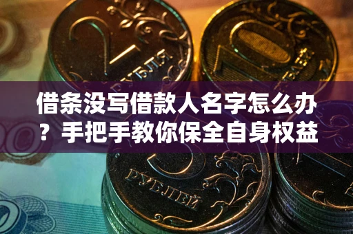 北京借条没写借款人名字怎么办？手把手教你保全自身权益