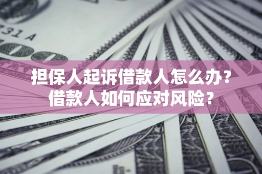 北京担保人起诉借款人怎么办？借款人如何应对风险？