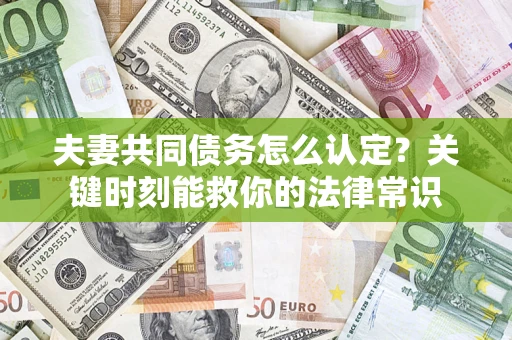 北京夫妻共同债务怎么认定？关键时刻能救你的法律常识