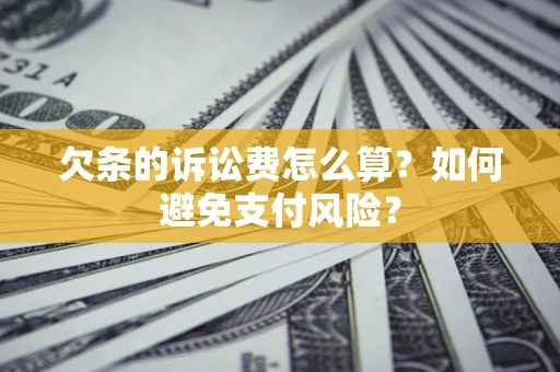 北京欠条的诉讼费怎么算？如何避免支付风险？