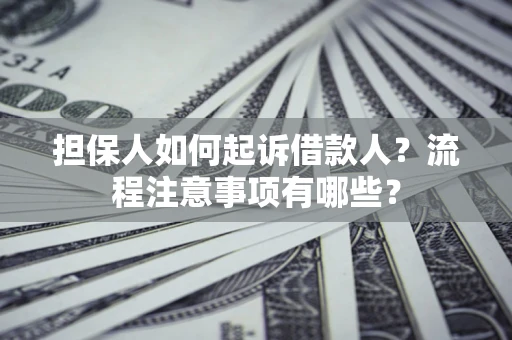 北京担保人如何起诉借款人？流程注意事项有哪些？